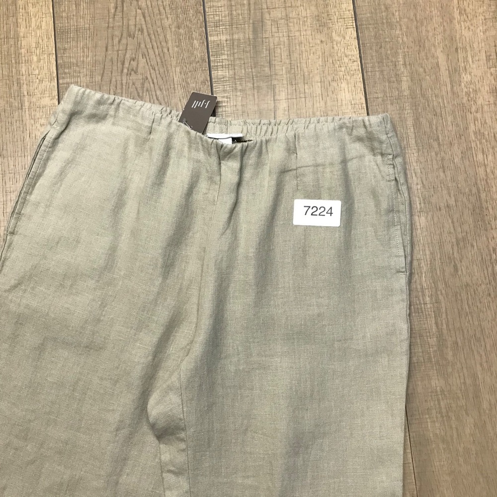J. Jill Pants Love Linen Womens Size S Beige Pull On Elastic Beach Old Money NEW - Picture 11 of 11